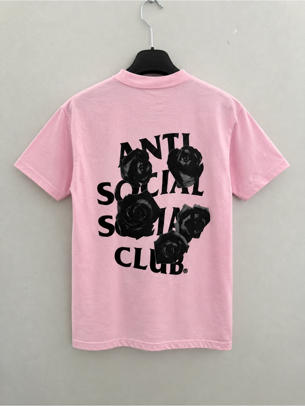 Anti Social Social Club Pink Rose Back-Print Tee Men Size M